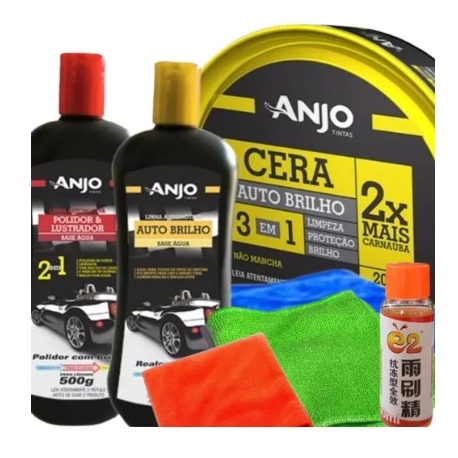 KIT PULIDO 3 PASOS A MANO 7 ARTÍCULOS /CERA AUTOS