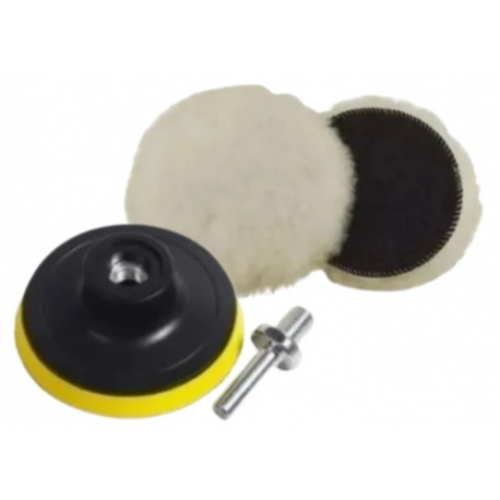 KIT PULIDO 3 PULGADAS 3 ART P/ TALADRO IDEAL PEQ SUPERFICES