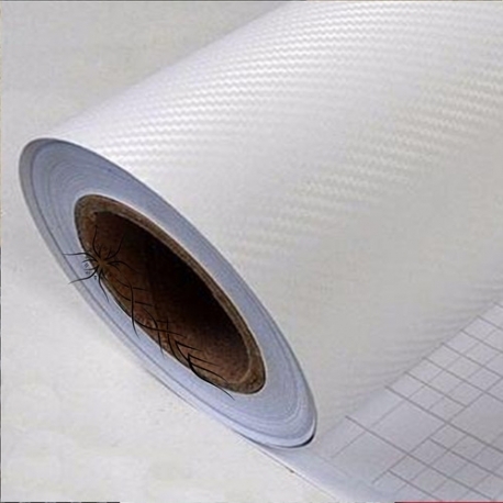 VINILO FIBRA CARBONO 3D BLANCO 1,52 X 1 MT