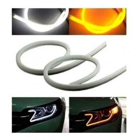PAR DE LUCES DIURNAS  MÁS SEÑALERO TIPO AUDI 45 CM