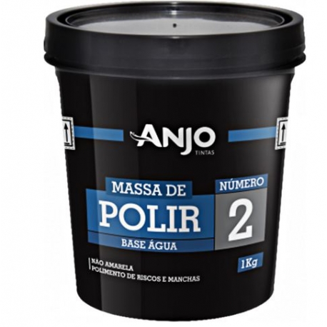 PASTA PULIR FINA Nº 2 BLANCA ANJO 1 KG BASE AGUA / AUTOS