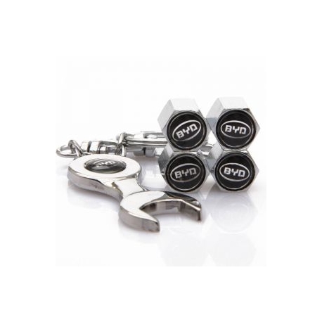 JUEGO BYD TAPA VALVULA + LLAVERO